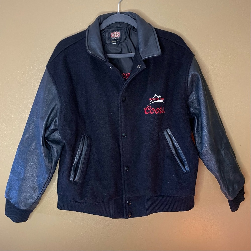 Vintage Letterman Coors Beer Company Rock On Jacket
